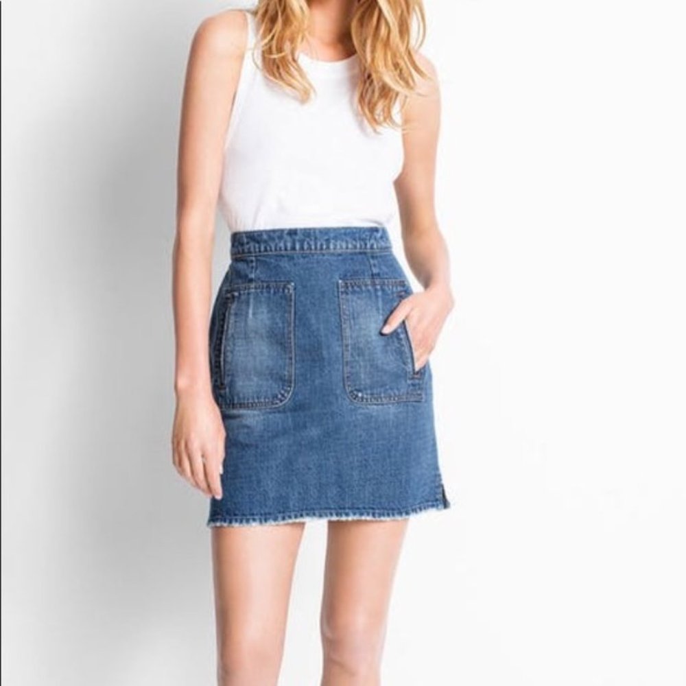 ZADIG & VOLTAIRE Juny Bleu high rise denim skirt